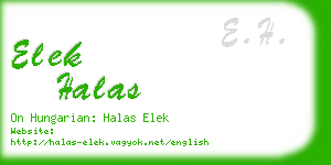 elek halas business card